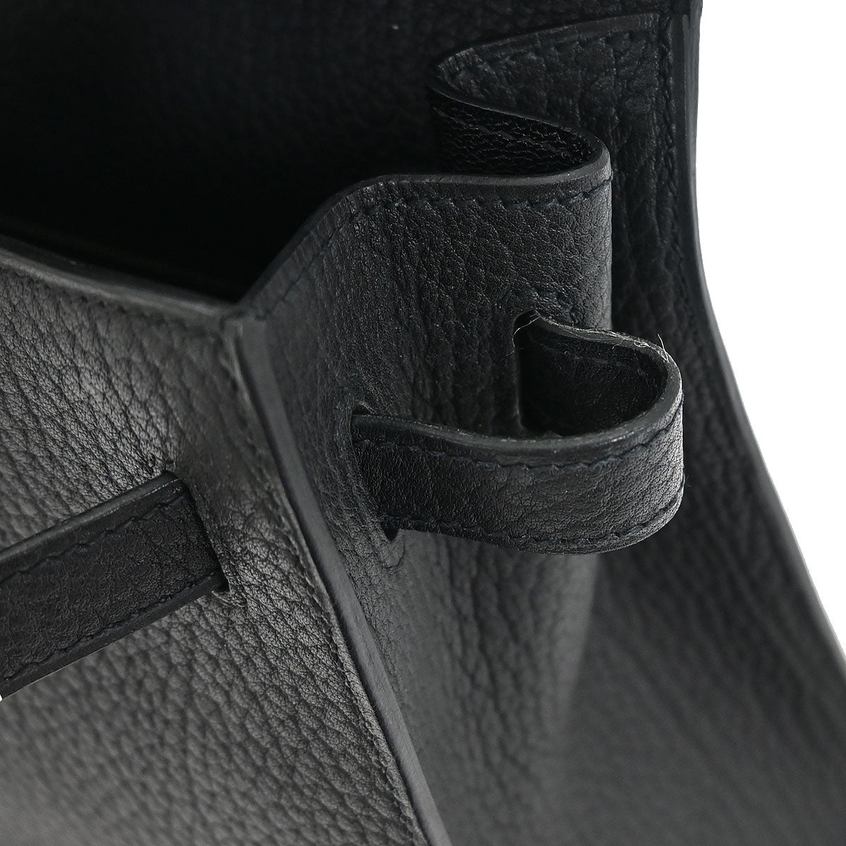 Hermes Fjord Black Kelly 32 Sellier 2way Shoulder Handbag