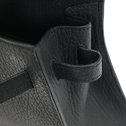 Hermes Fjord Black Kelly 32 Sellier 2way Shoulder Handbag