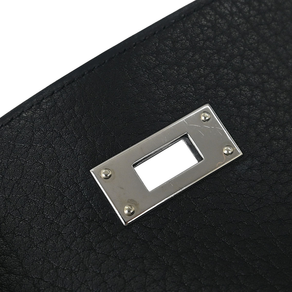 Hermes Fjord Black Kelly 32 Sellier 2way Shoulder Handbag