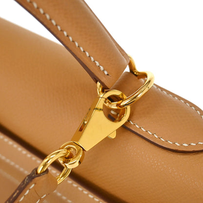 Hermes Natural Epsom Kelly 32 Sellier 2way Shoulder Handbag
