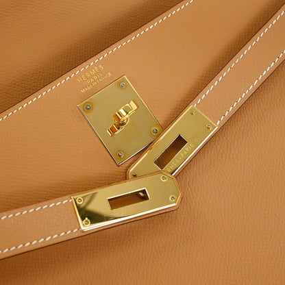 Hermes Natural Epsom Kelly 32 Sellier 2way Shoulder Handbag