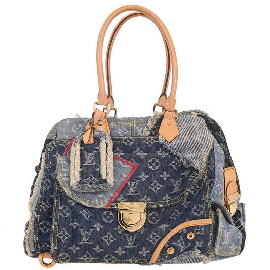 Louis Vuitton Blue Monogram Denim Patchwork Bowly Handbag M95376