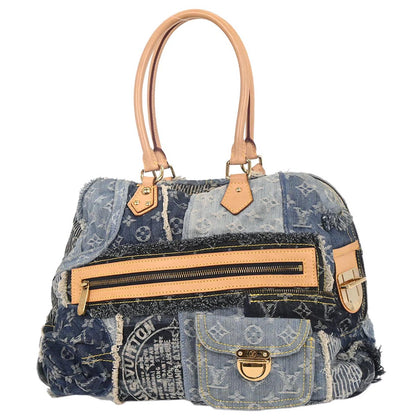 Louis Vuitton Blue Monogram Denim Patchwork Bowly Handbag M95376