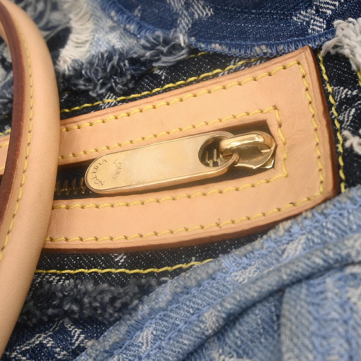 Louis Vuitton Blue Monogram Denim Patchwork Bowly Handbag M95376