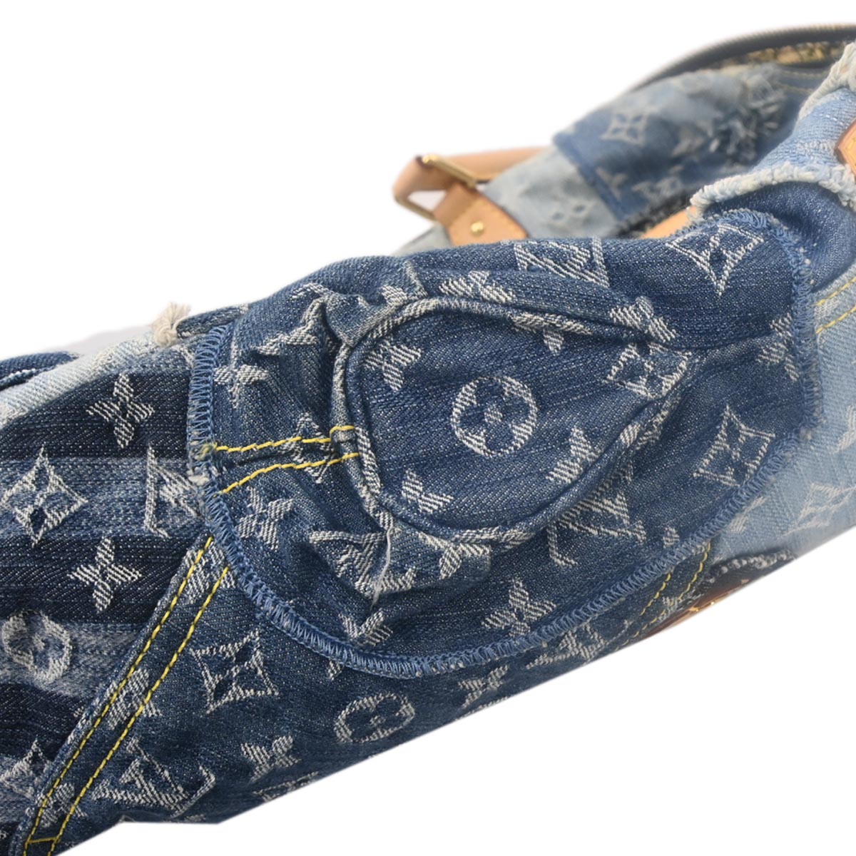 Louis Vuitton Blue Monogram Denim Patchwork Bowly Handbag M95376