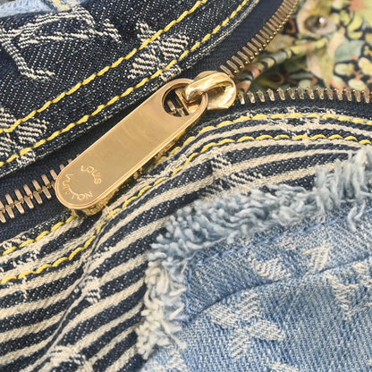 Louis Vuitton Blue Monogram Denim Patchwork Bowly Handbag M95376