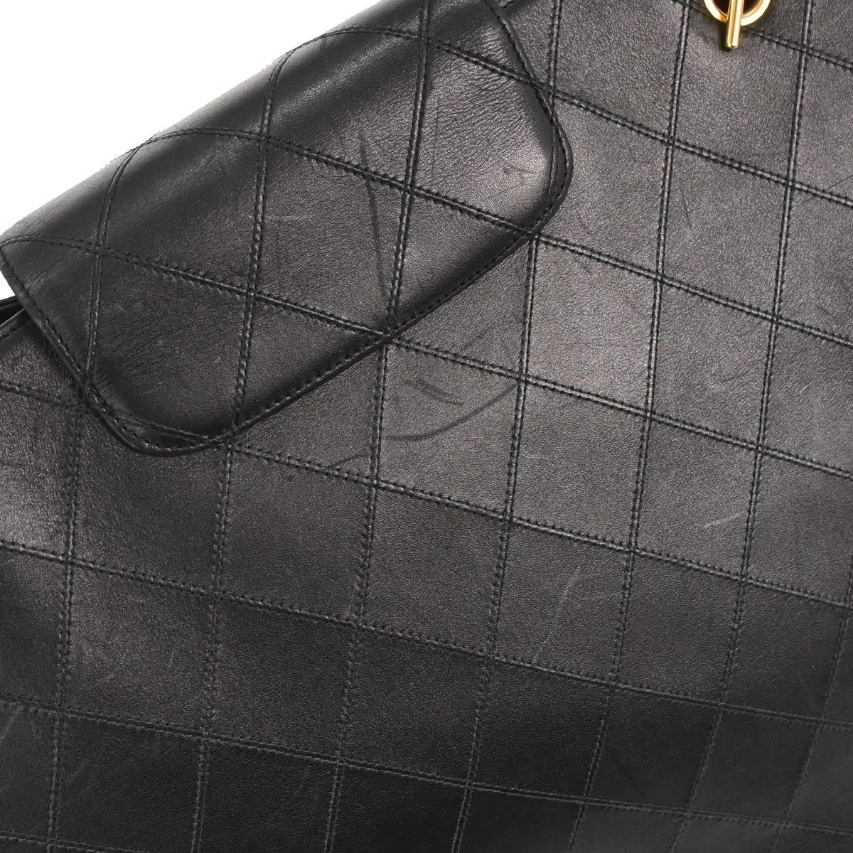 Chanel 1994-1996 Black Lambskin Supermodel Tote Shoulder Bag