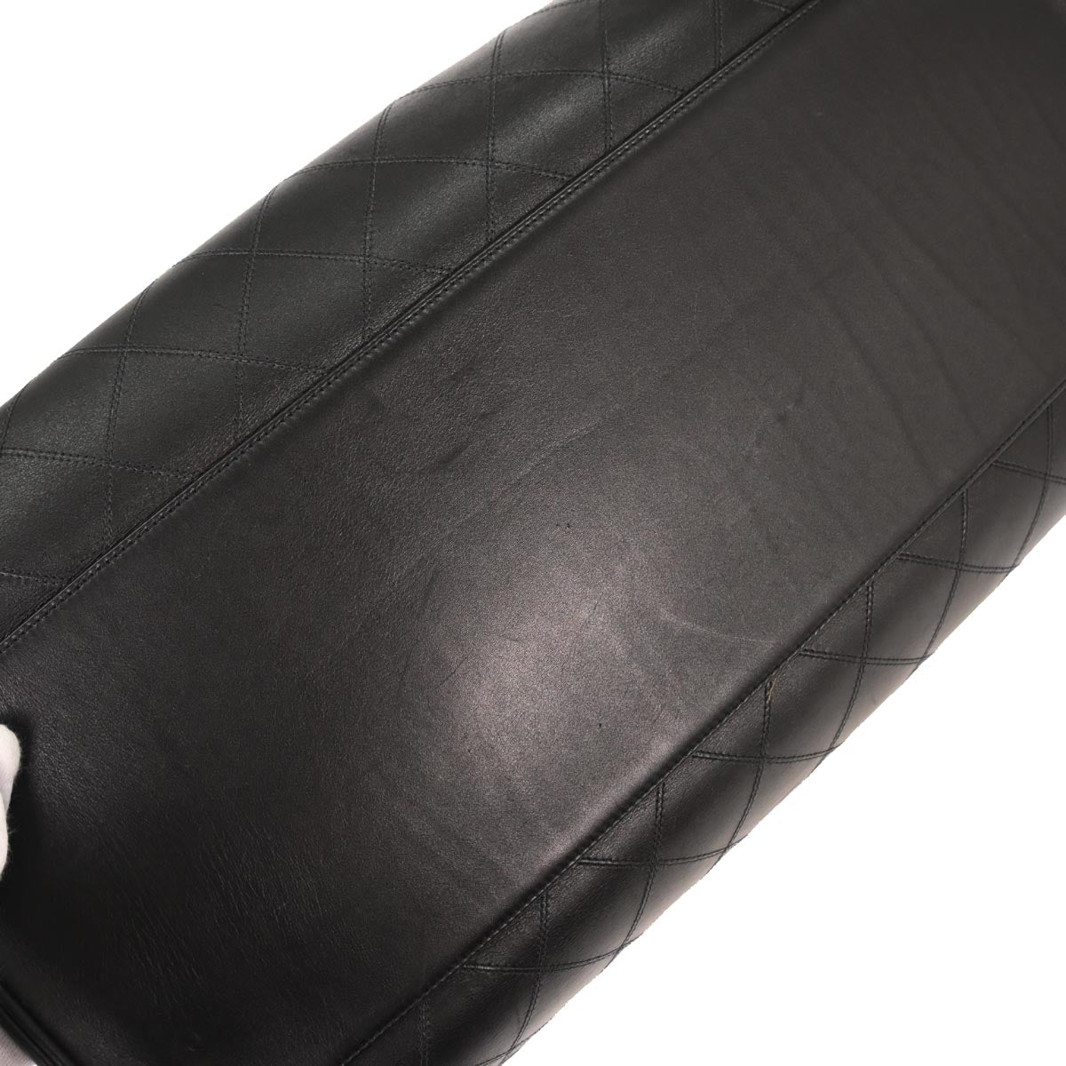 Chanel 1994-1996 Black Lambskin Supermodel Tote Shoulder Bag