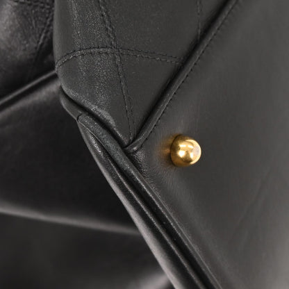 Chanel 1994-1996 Black Lambskin Supermodel Tote Shoulder Bag