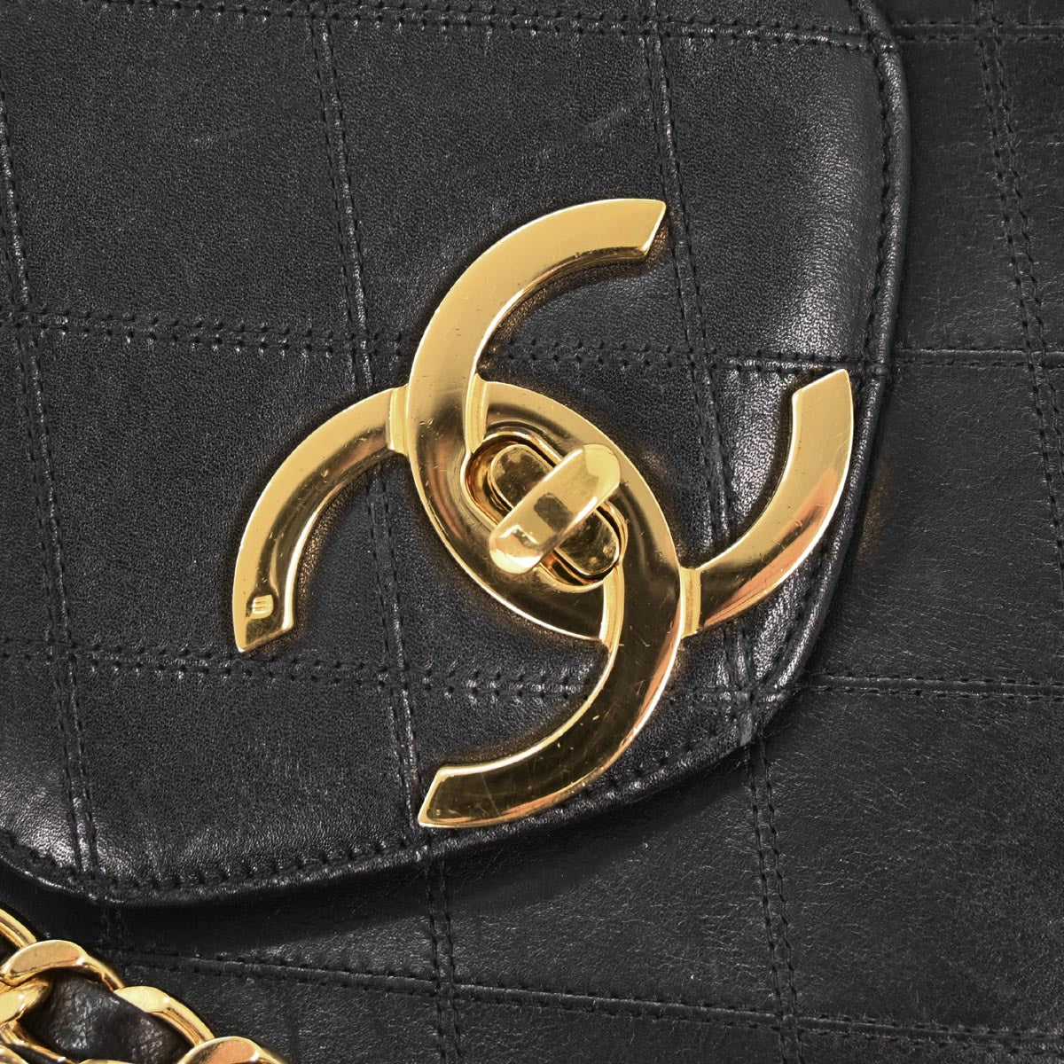 Chanel 1994-1996 Black Lambskin Supermodel Tote Shoulder Bag