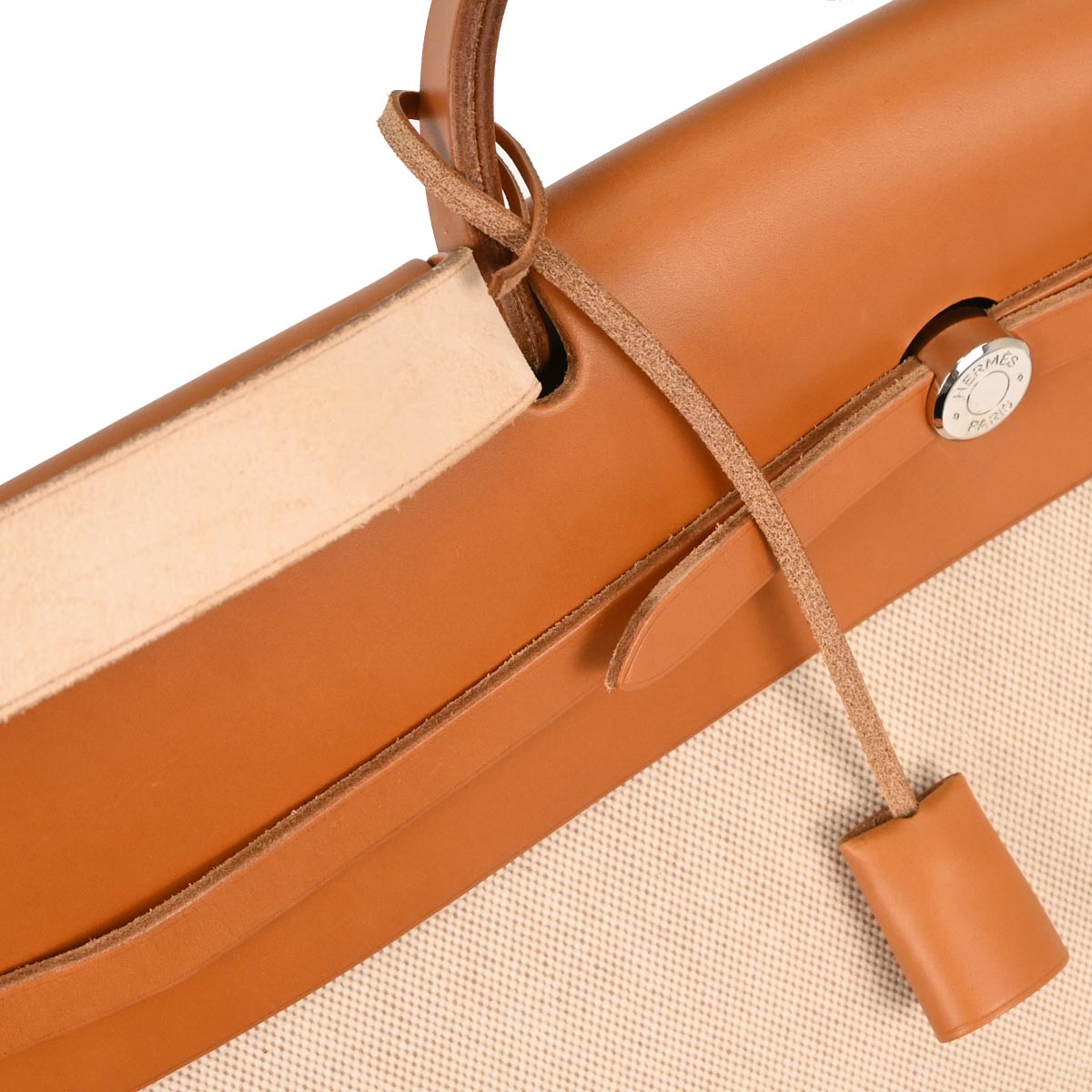 Hermes Beige Toile H Herbag GM 2 in 1 Handbag