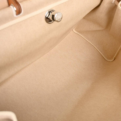 Hermes Beige Toile H Herbag GM 2 in 1 Handbag