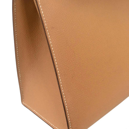 Hermes Natural Courchevel Kelly 28 Sellier 2way Shoulder Handbag