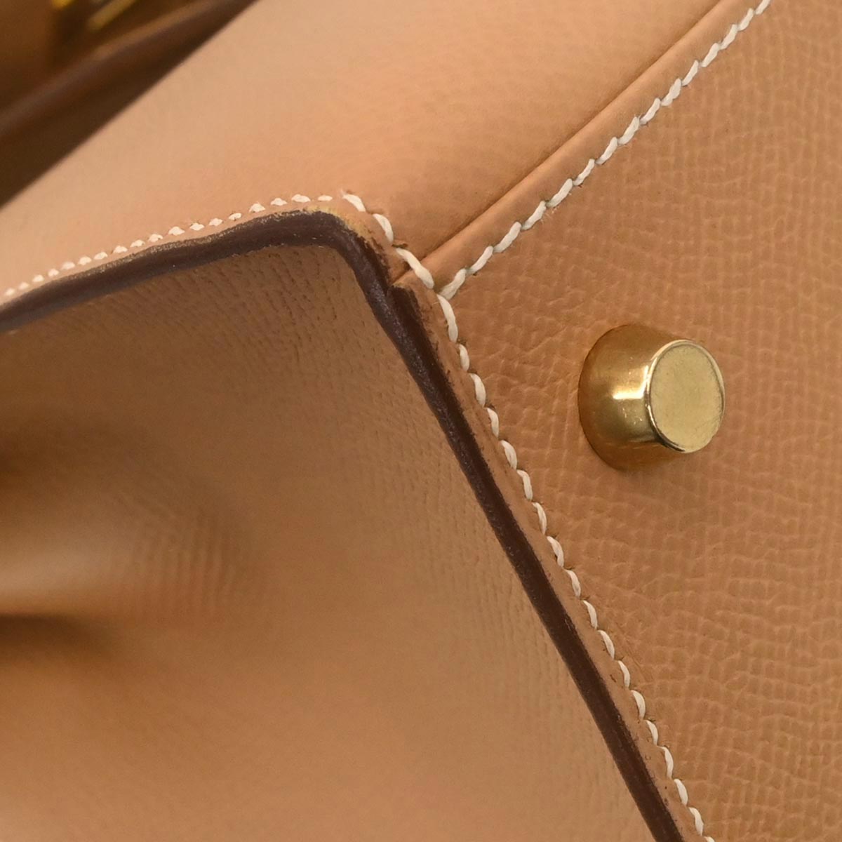 Hermes Natural Courchevel Kelly 28 Sellier 2way Shoulder Handbag