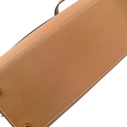 Hermes Natural Courchevel Kelly 28 Sellier 2way Shoulder Handbag