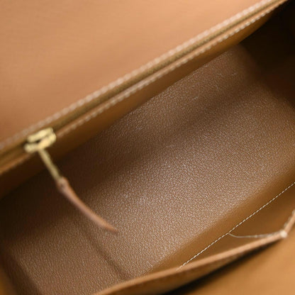 Hermes Natural Courchevel Kelly 28 Sellier 2way Shoulder Handbag