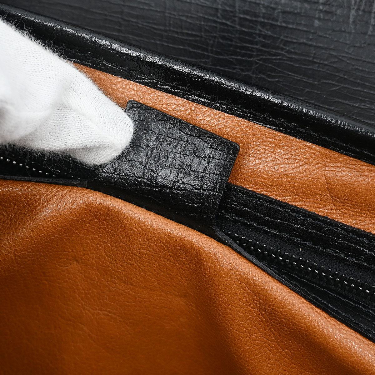 Gucci Black Leather Bamboo Handbag