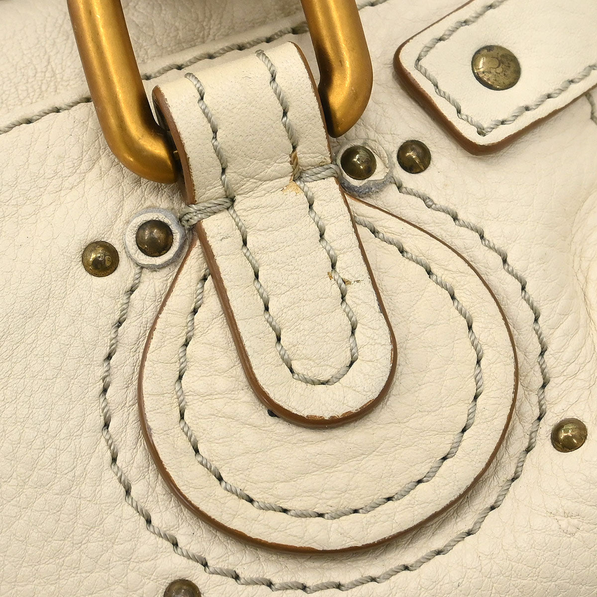 Chloe White Paddington Mini Handbag