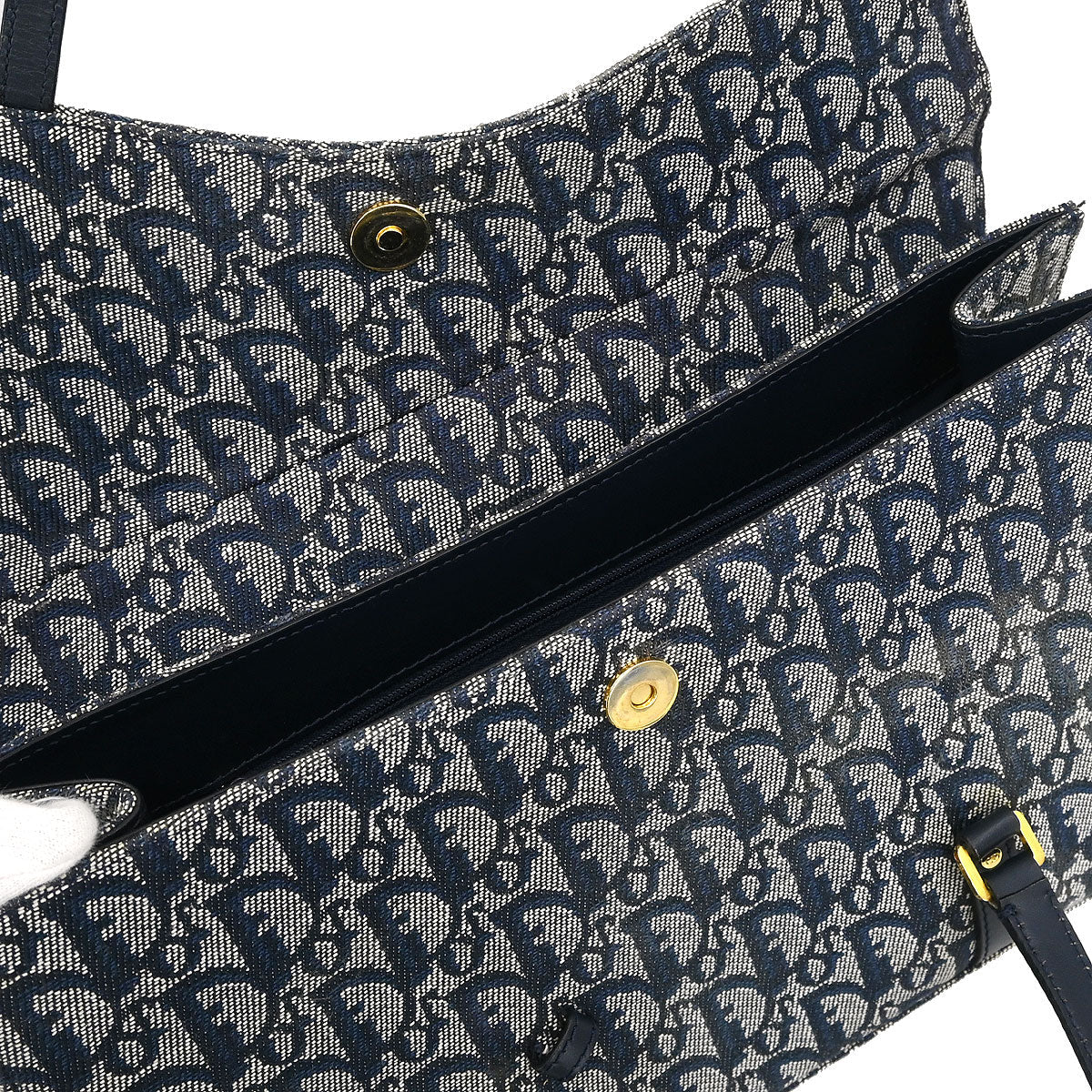 Christian Dior Navy Trotter Handbag