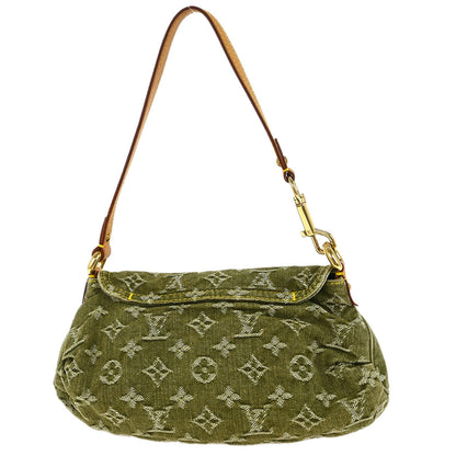 Louis Vuitton Khaki Monogram Denim Mini Pleaty Handbag M95217