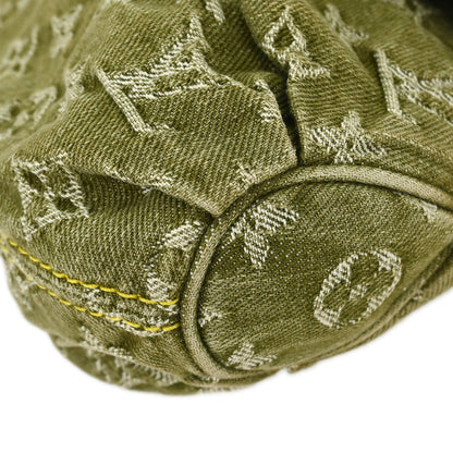 Louis Vuitton Khaki Monogram Denim Mini Pleaty Handbag M95217