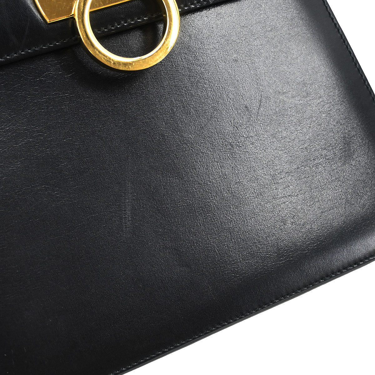 Salvatore Ferragamo Black Gancini 2way Shoulder Handbag