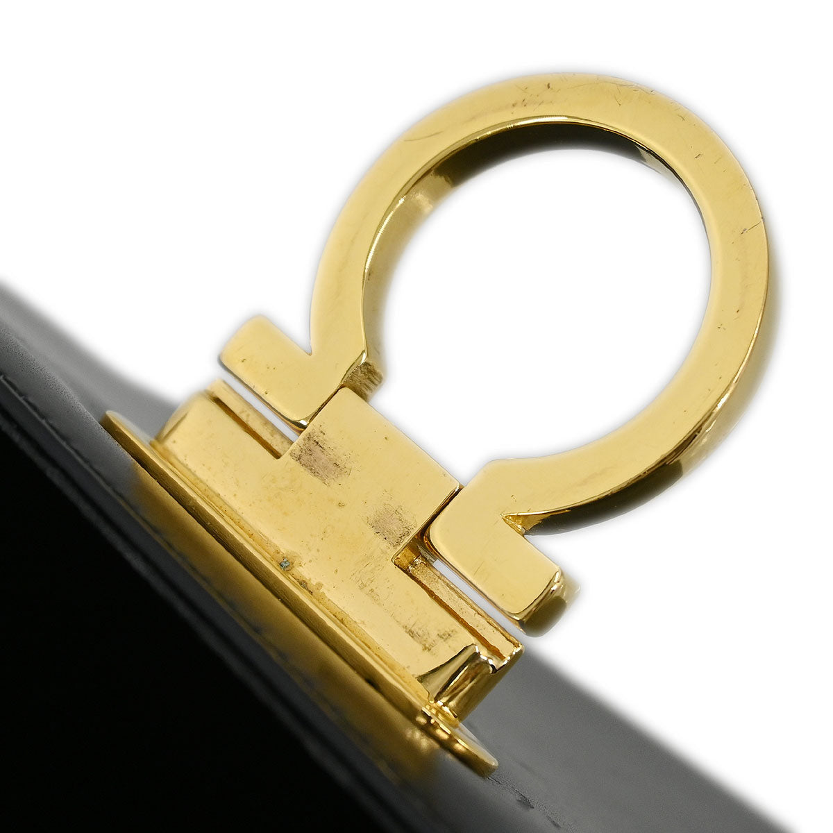 Salvatore Ferragamo Black Gancini 2way Shoulder Handbag