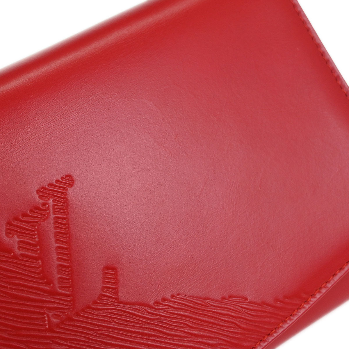 Louis Vuitton Red Opera Aegean Clutch Handbag M63967