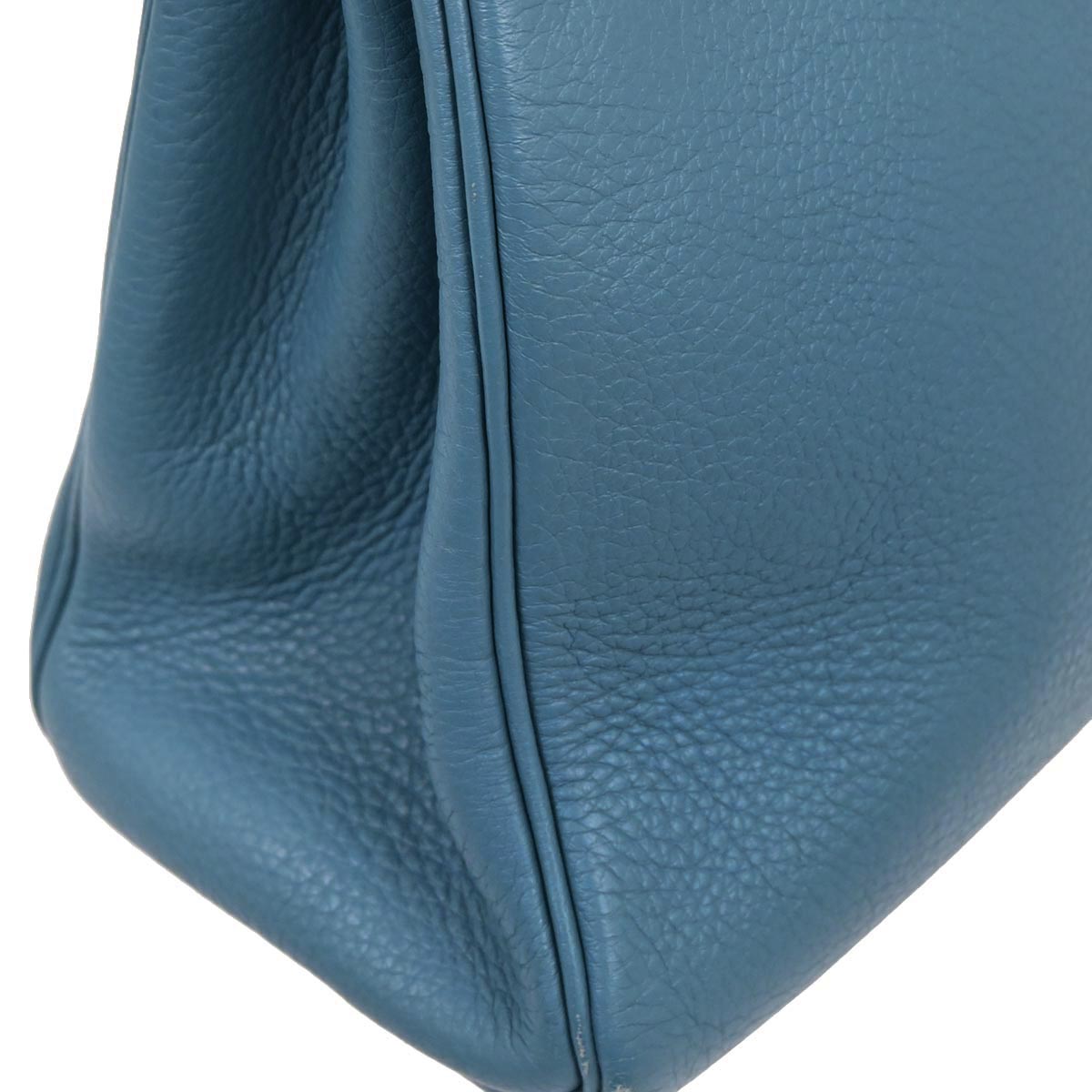 Hermes Blue Jean Taurillon Clemence Kelly 32 Retourne 2way Shoulder Handbag