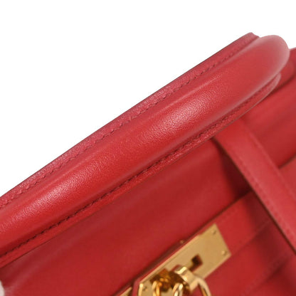 Hermes Rouge Vif Gulliver Kelly 32 Retourne 2way Shoulder Handbag