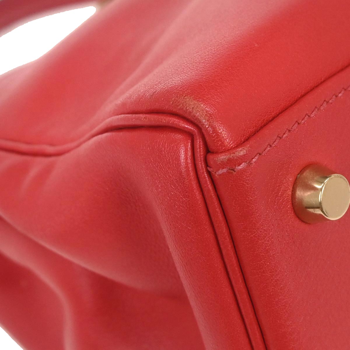 Hermes Rouge Vif Gulliver Kelly 32 Retourne 2way Shoulder Handbag