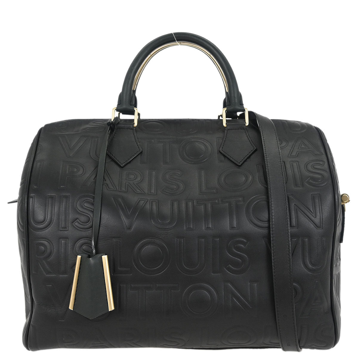 Louis Vuitton 2008 Black Leather Paris Pool Speedy Cube M95816