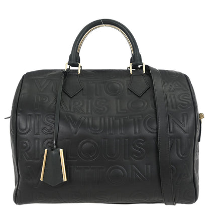 Louis Vuitton 2008 Black Leather Paris Pool Speedy Cube M95816