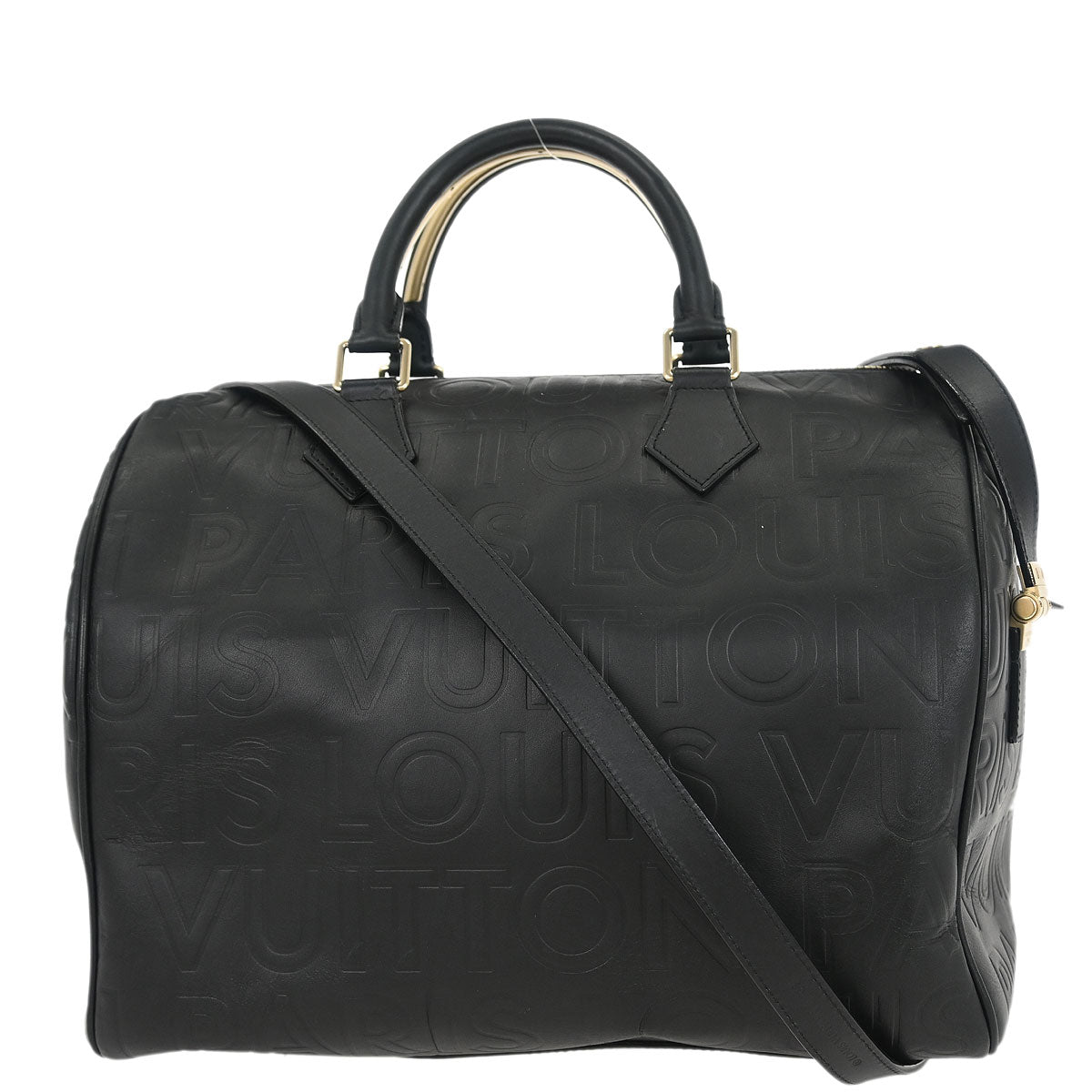 Louis Vuitton 2008 Black Leather Paris Pool Speedy Cube M95816