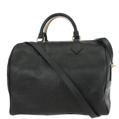 Louis Vuitton 2008 Black Leather Paris Pool Speedy Cube M95816