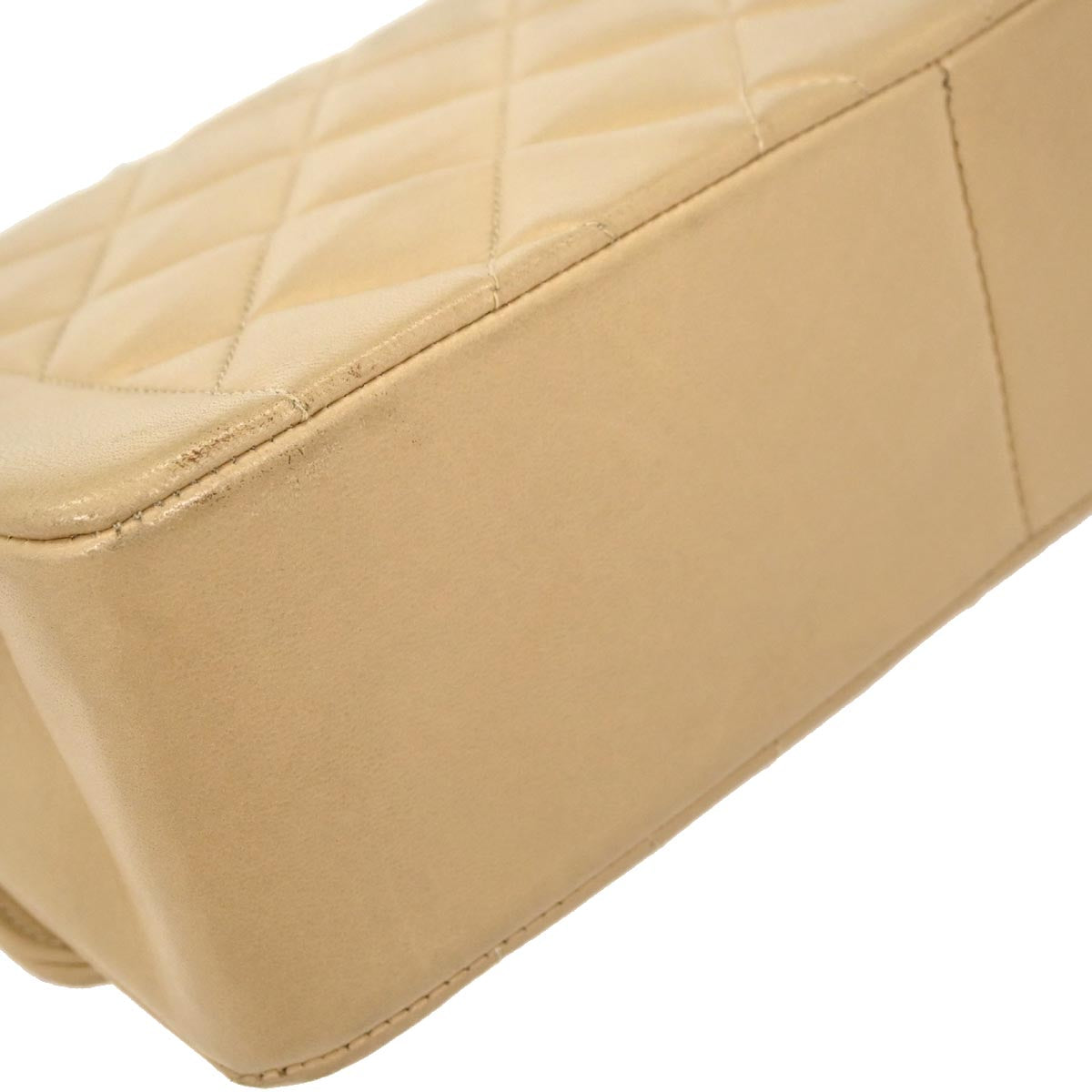 Chanel Beige Lambskin Medium Diana Shoulder Bag