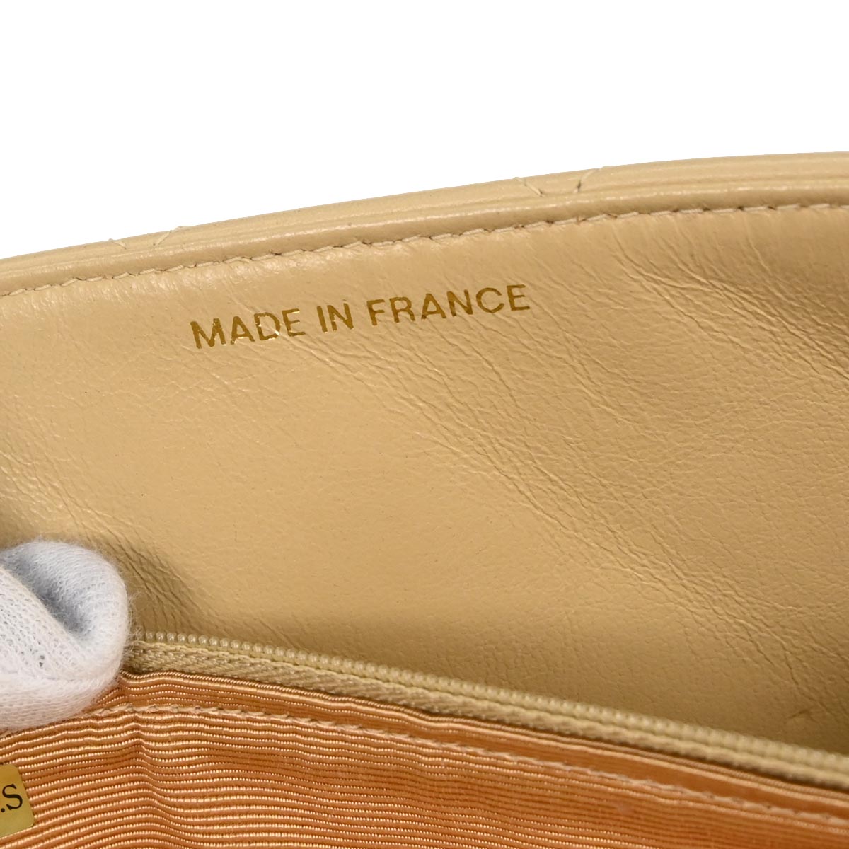 Chanel Beige Lambskin Medium Diana Shoulder Bag