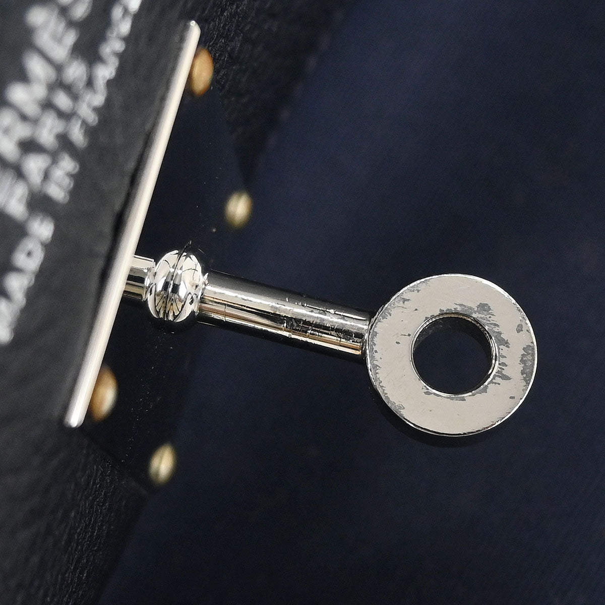 Hermes Black Navy Togo Toile Officier Kelly 50 Retourne 2way Shoulder Handbag