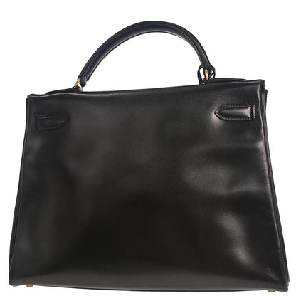 Hermes Black Box Calf Kelly 32 Retourne Handbag
