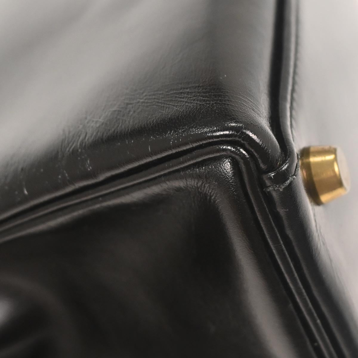 Hermes Black Box Calf Kelly 32 Retourne Handbag