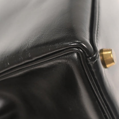 Hermes Black Box Calf Kelly 32 Retourne Handbag
