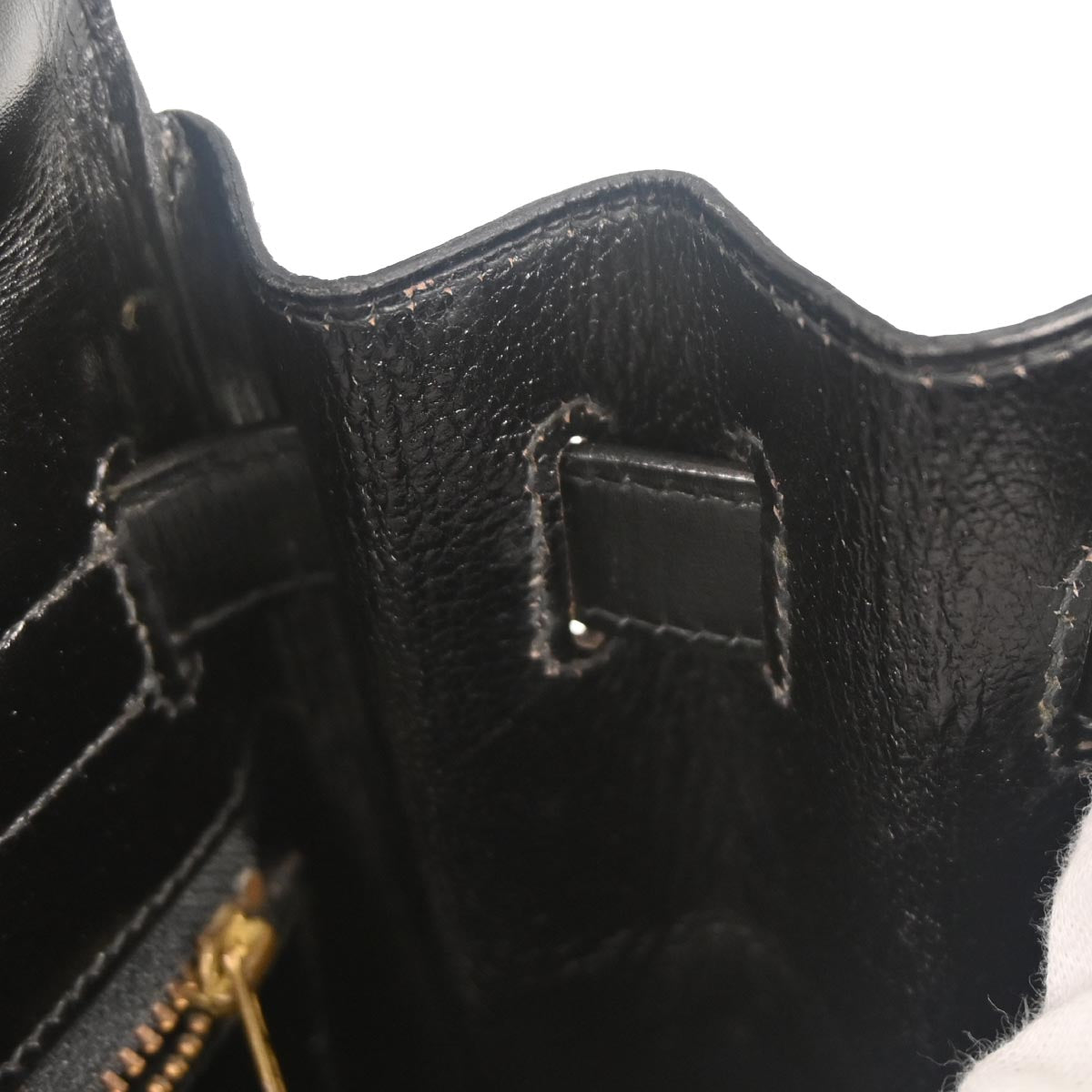 Hermes Black Box Calf Kelly 32 Retourne Handbag