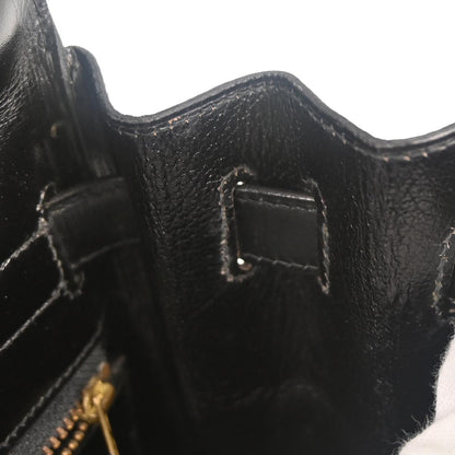 Hermes Black Box Calf Kelly 32 Retourne Handbag