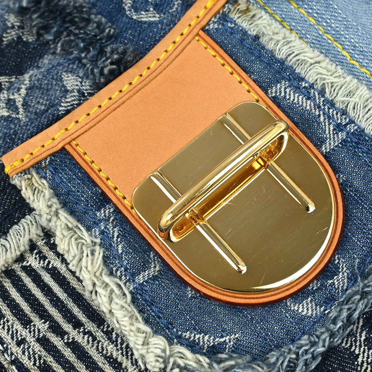 Louis Vuitton Monogram Denim Patchwork Postie 2way Handbag M95374