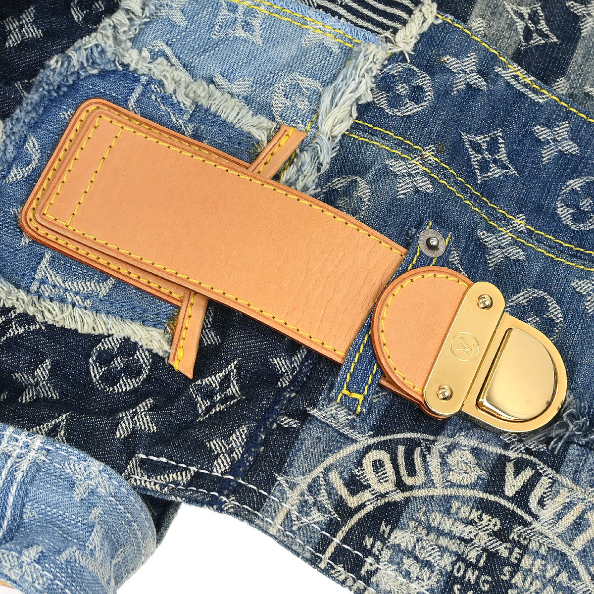 Louis Vuitton Monogram Denim Patchwork Postie 2way Handbag M95374