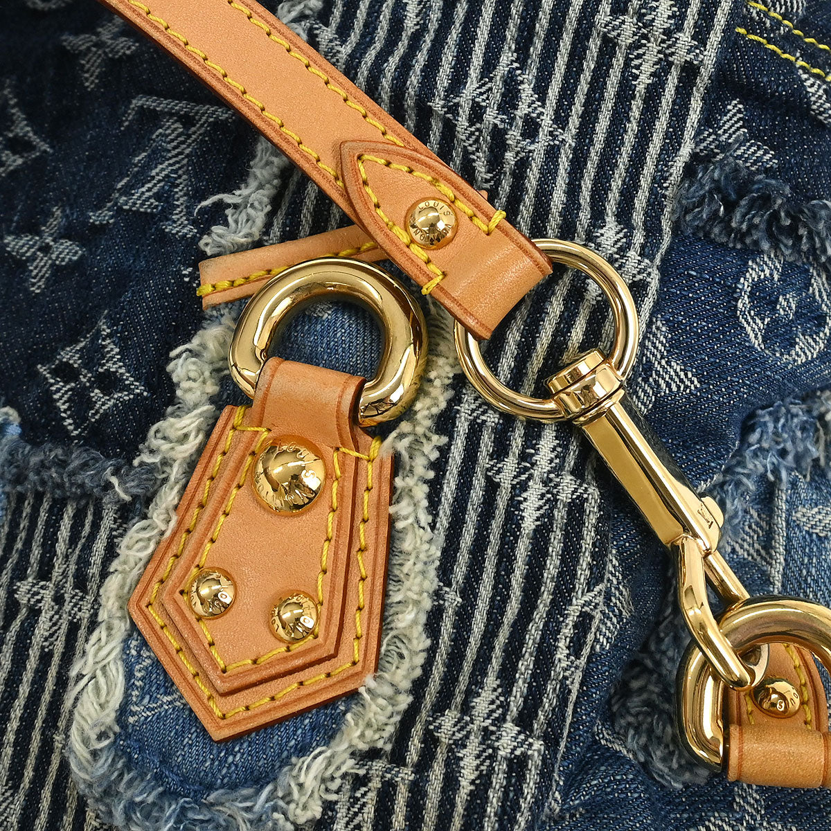 Louis Vuitton Monogram Denim Patchwork Postie 2way Handbag M95374