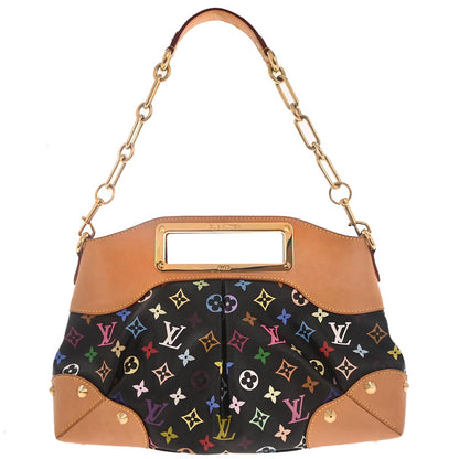 Louis Vuitton Black Multicolor Judy MM 2way Shoulder Handbag M40256