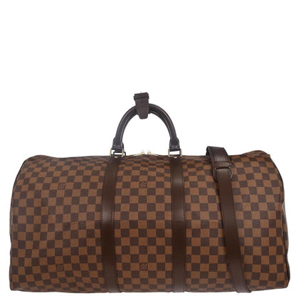 Louis Vuitton Damier Keepall Bandouliere 55 Duffle Bag N41414