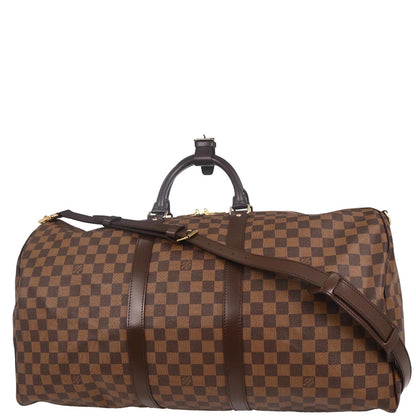 Louis Vuitton Damier Keepall Bandouliere 55 Duffle Bag N41414