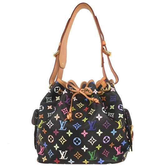Louis Vuitton Black Monogram Multicolor Petite Noe Handbag M42230